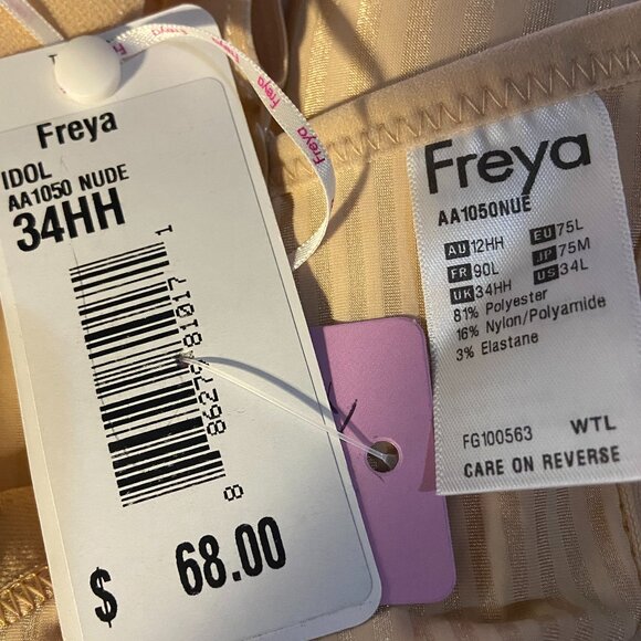 FREYA IDOL NUDE SIZE 34L UNDERWIRE MOLDED CUP T-SHIRT BRA - Picture 5 of 8